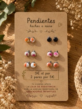 Pendientes solidarios artesanales