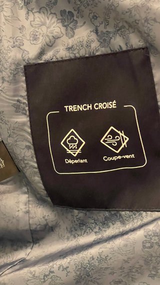 Trench IZAC Paris Hombre Talla S Azul