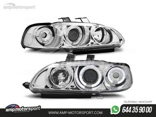 FAROS DELANTEROS OJOS DE ANGEL PARA HONDA CIVIC COUPE/HATCHBACK