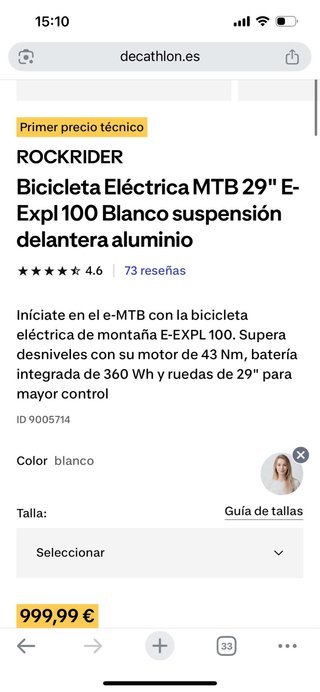 ROCKRIDER E-EXPL 100 MTB Eléctrica 29