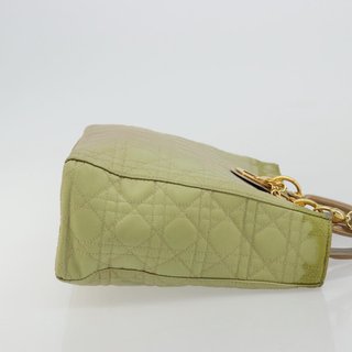 Christian Dior Canage Hand Bag Nylon 2way Green