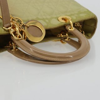 Christian Dior Canage Hand Bag Nylon 2way Green