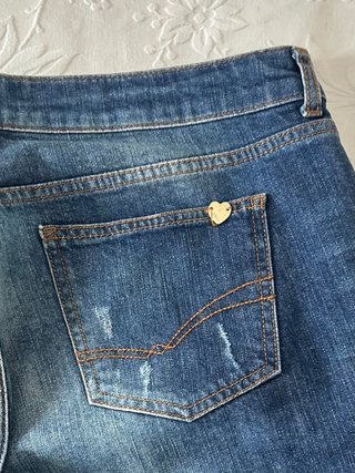Jeans donna strappati blu