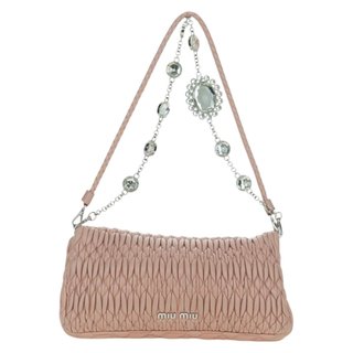 Miu Miu Matelasse Chain Shoulder Bag Leather 2way