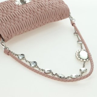 Miu Miu Matelasse Chain Shoulder Bag Leather 2way
