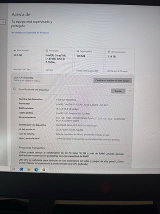 HP Omen 15 Laptop Negro