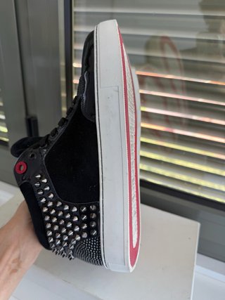 Royaums Piel Ante Cuero Talla 41 Negro Plata (8)