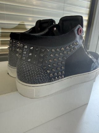 Royaums Piel Ante Cuero Talla 41 Negro Plata (8)