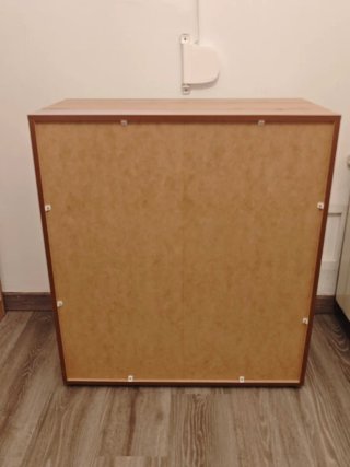 Cajonera moderna madera y blanco