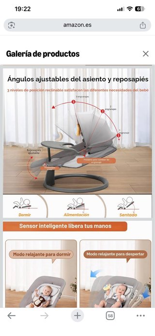 Silla Mecedora Eléctrica Bebé