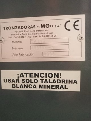 Tronzadora MG CY210