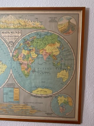 Mapa Mundi Antiguo Dos Hemisferios