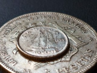 Moneda Plata 10 Céntimos Canadá 1956