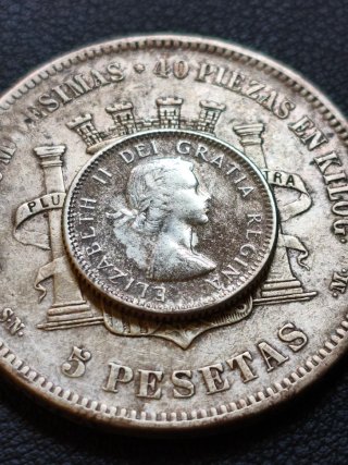 Moneda Plata 10 Céntimos Canadá 1956