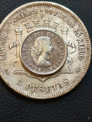Moneda Plata 10 Céntimos Canadá 1956