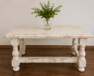 Conjunto Comedor Rústico Provenzal Pino Macizo