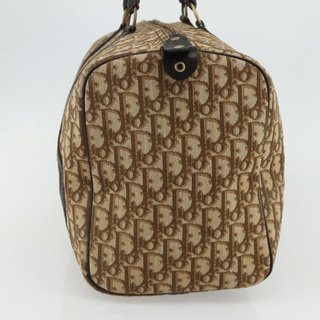 Christian Dior Trotter Canvas Boston Bag Beige