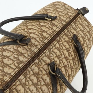 Christian Dior Trotter Canvas Boston Bag Beige