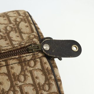 Christian Dior Trotter Canvas Boston Bag Beige