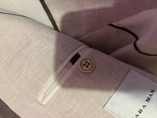 Giacca Zara Uomo Lino Beige/46 italiana