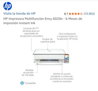 Stampante multifunzione HP Envy 6020e bianca