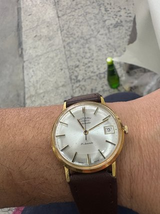 Reloj Rotary Automático Vintage Dorado