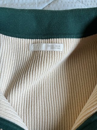 Jersey Zara rayas beige y negro