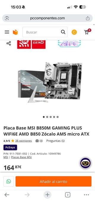 PACK CPU RAM PLACA TORRE PSU