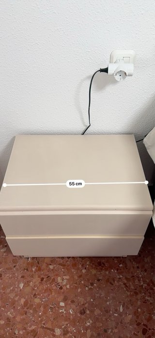 Mesitas de noche beige (pack de 2)