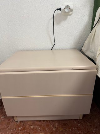 Mesitas de noche beige (pack de 2)