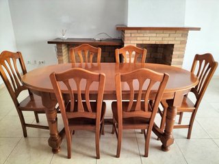 Muebles de comedor rústico madera