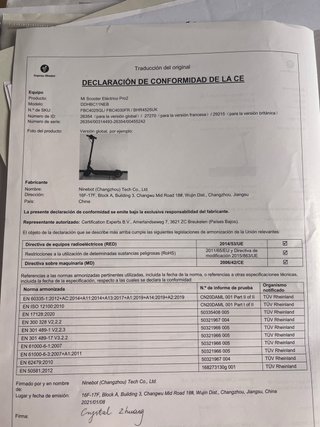 Patinete Eléctrico Xiaomi Pro 2 SIN CARGADOR
