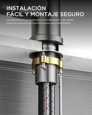Rubinetto da Cucina Smontabile FORIOUS in Acciaio Inox