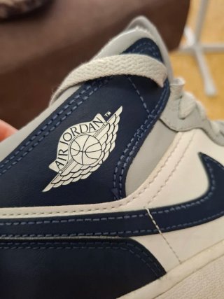 Zapatillas Jordan 1 Mid Azul Gris Blanco