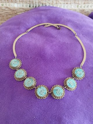 Gargantilla Alpaca Mexicana Turquesa