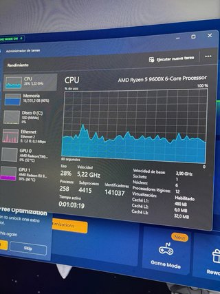 PC Gaming Ryzen 5 9600X + RX 9060 XT 16GB + 32GB 5
