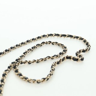 CHANEL Matelasse Checker Flag Chain Pouch Cotton