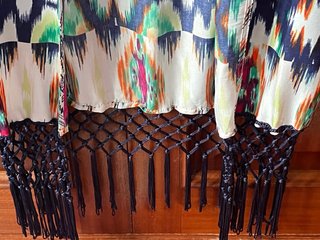Caftán Only Estampado Flecos Talla 36