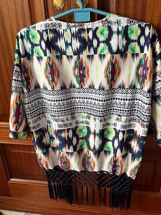 Caftán Only Estampado Flecos Talla 36