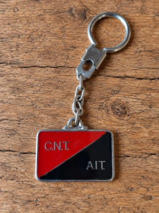 Llavero antiguo CNT AIT sindicato españa rojonegro