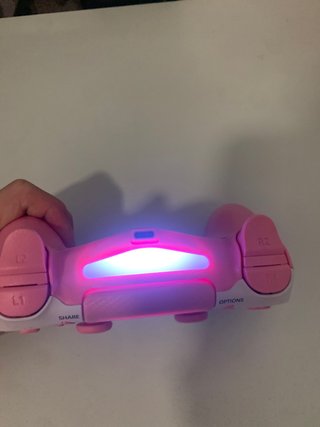Mando PS4 Rosa y Blanco