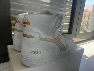 Diadora Heritage Piel T.41 Blanco Oro Mate (8)
