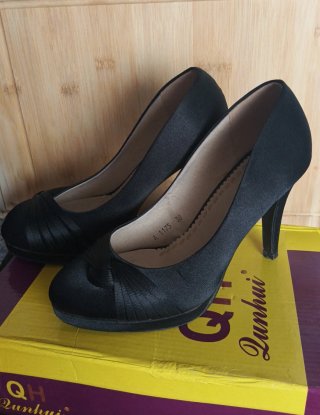 Zapatos Negros Tacón Fiesta