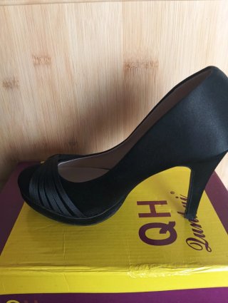Zapatos Negros Tacón Fiesta