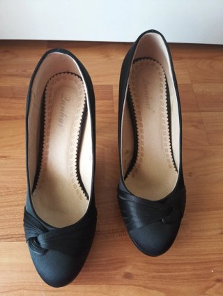Zapatos Negros Tacón Fiesta