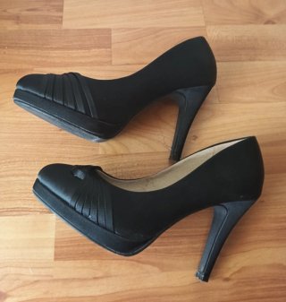 Zapatos Negros Tacón Fiesta