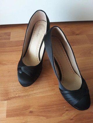 Zapatos Negros Tacón Fiesta