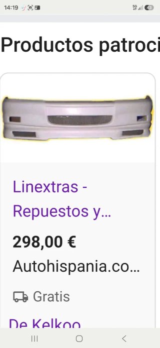 Paragolpes Delantero y Trasero Astra F GSI rieger