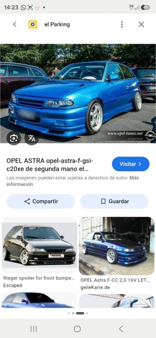 Paragolpes Delantero y Trasero Astra F GSI rieger