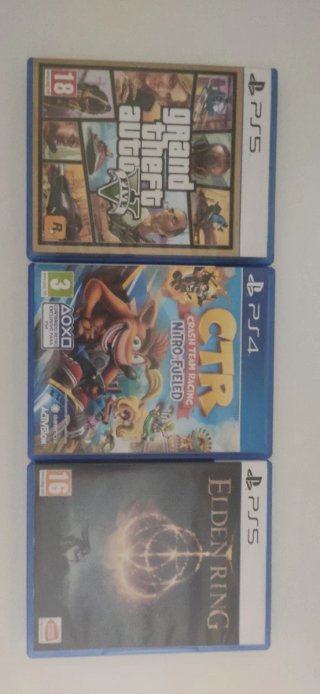 Pack 3 Juegos PS5: GTA V, CTR, Elden Ring